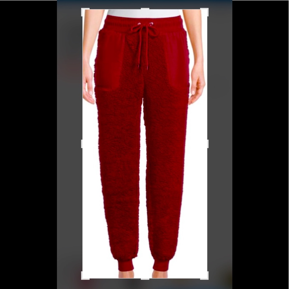 Juniors Faux  Sherpa Jogger Pants